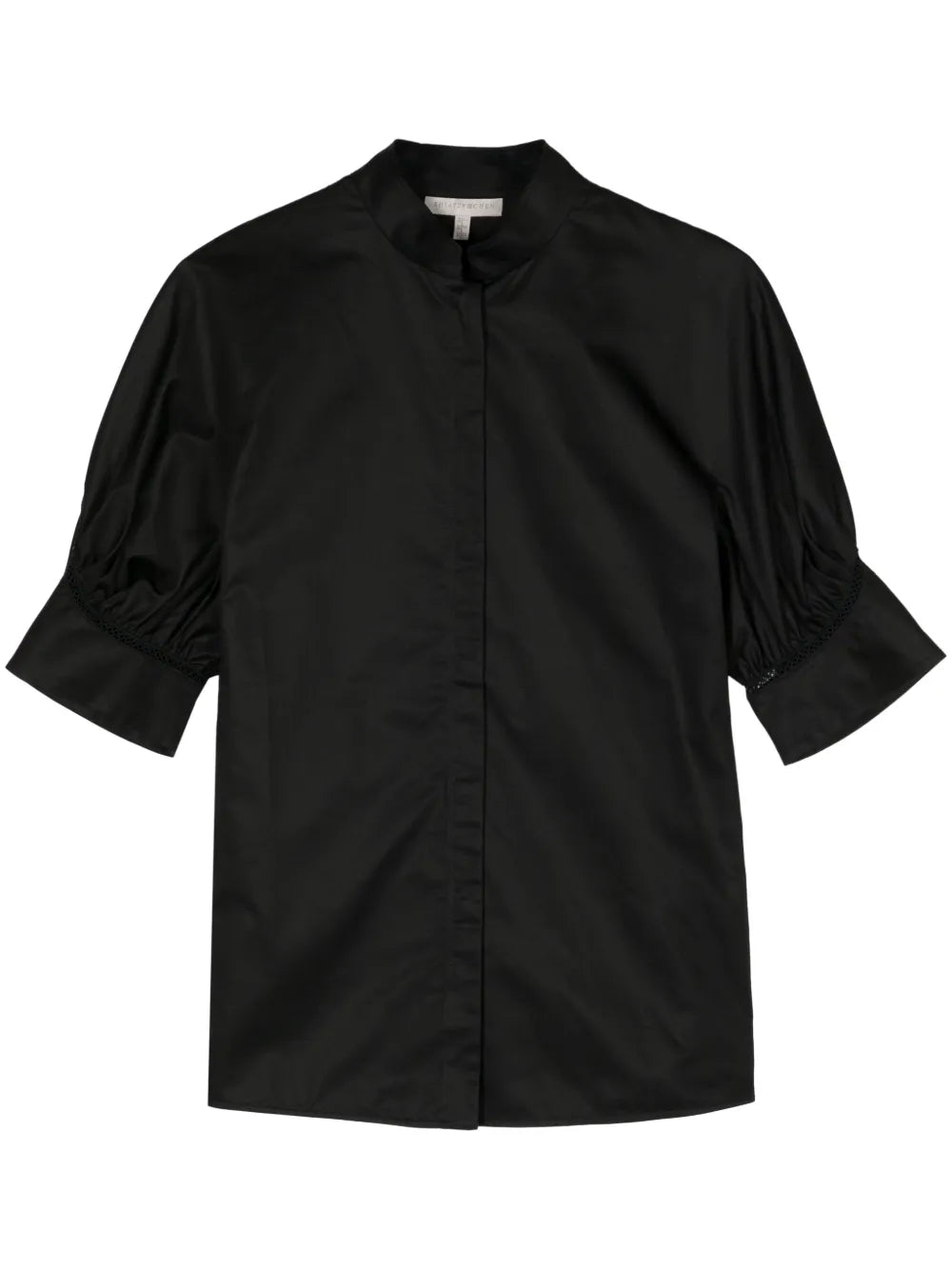 Lace-Trim Cotton Shirt