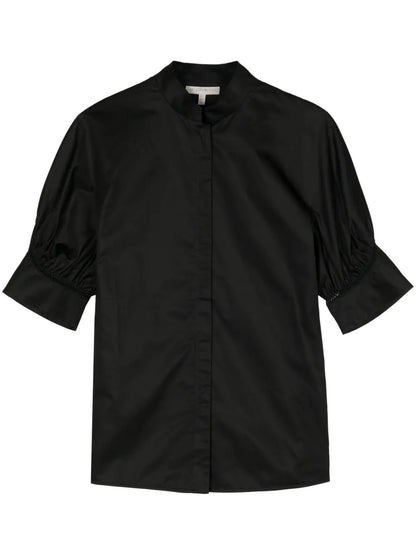 Lace-Trim Cotton Shirt