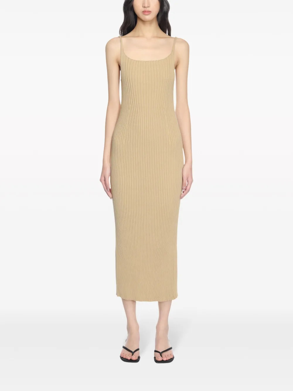 Ribbed-Knit Midi Dress