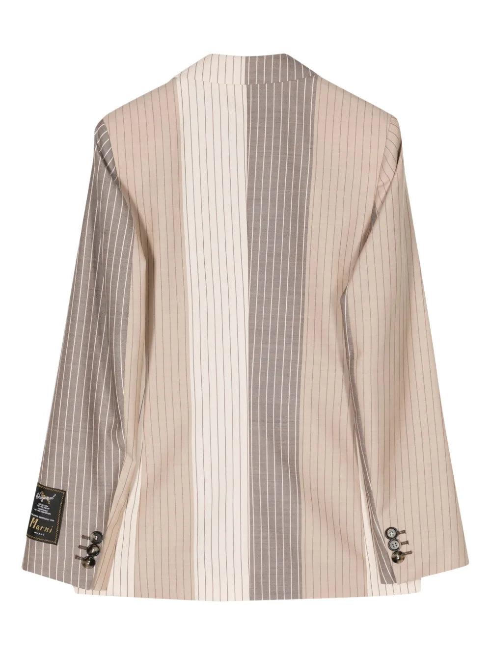 Colour-Block Pinstripe Blazer