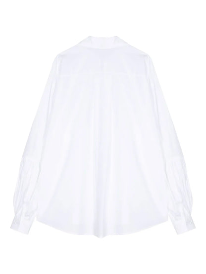 Oversize-Collar Poplin Shirt