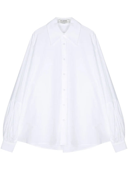 Oversize-Collar Poplin Shirt