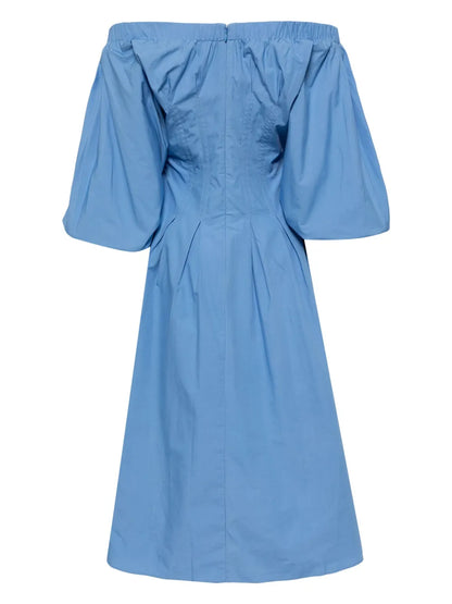 Puff-Sleeved Off-Shoulder Dress