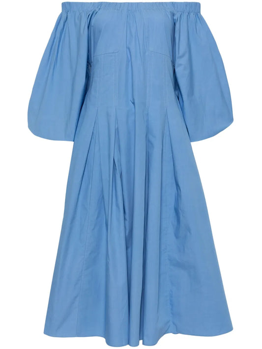 Puff-Sleeved Off-Shoulder Dress