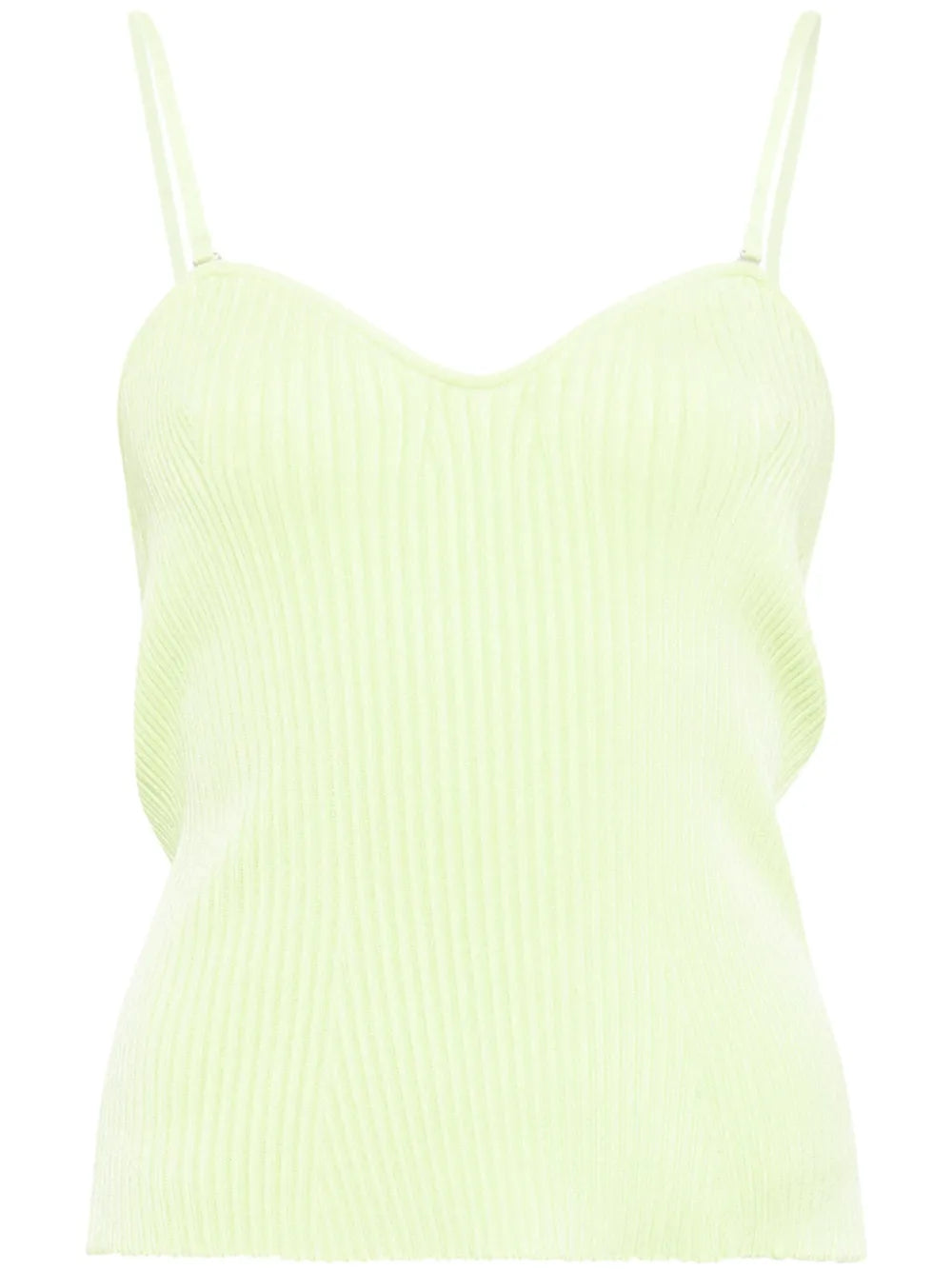 Sweetheart-Neck Ribbed Tank Top