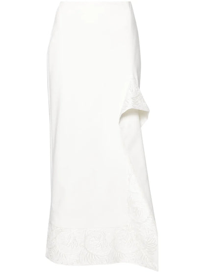 Lynn Floral-Embroidered Pencil Skirt