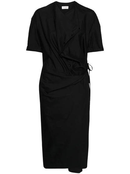 Cowl-Neck Midi Dress