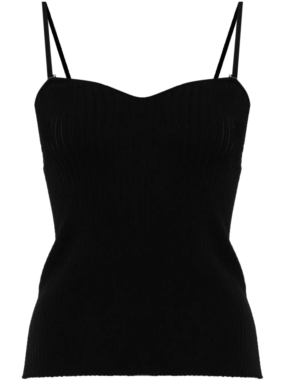 Sweetheart-Neck Ribbed Tank Top