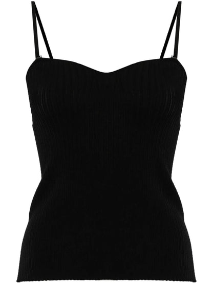 Sweetheart-Neck Ribbed Tank Top