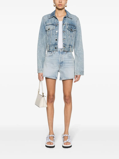 Parker Wide-Leg Mini Shorts