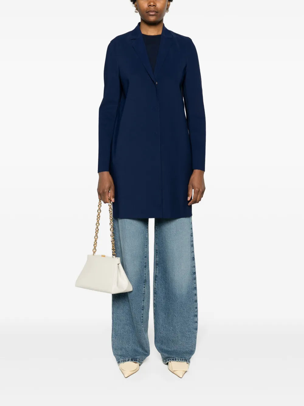 Single-Breasted Scuba Coat