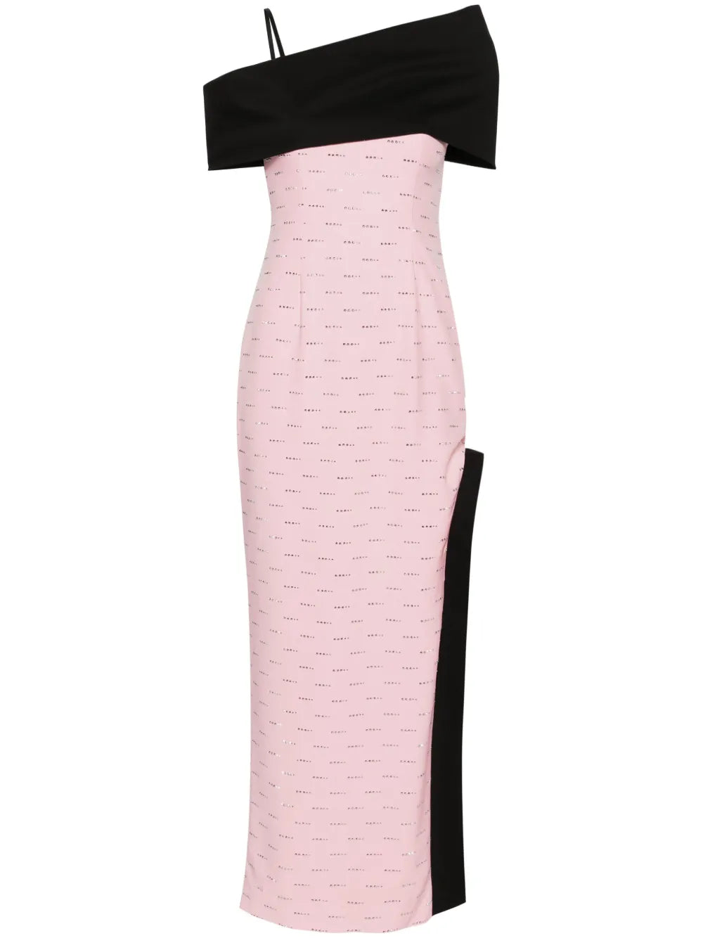 Diamond Cold-Shoulder Maxi Dress