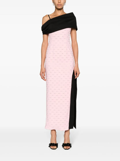 Diamond Cold-Shoulder Maxi Dress