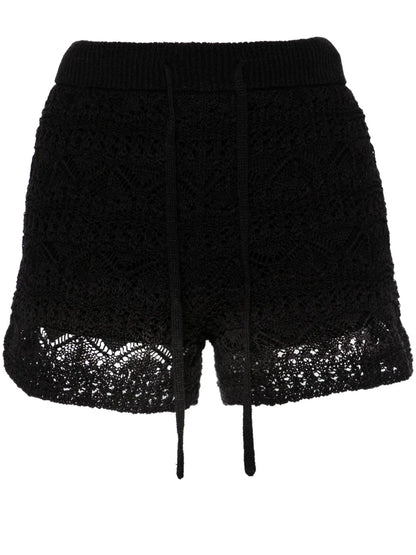 Loreen Crochet-Knit Shorts