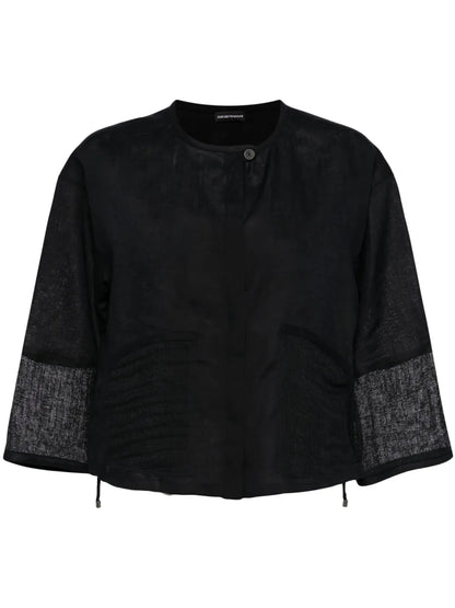 Panelled Linen Blouse