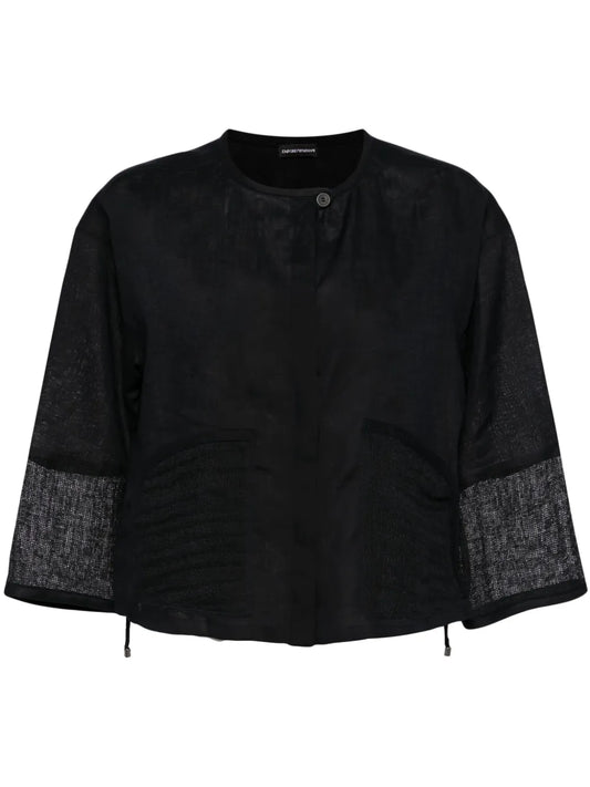 Panelled Linen Blouse