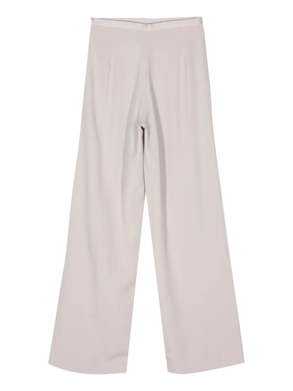 Mid-Rise Crepe Palazzo Pants