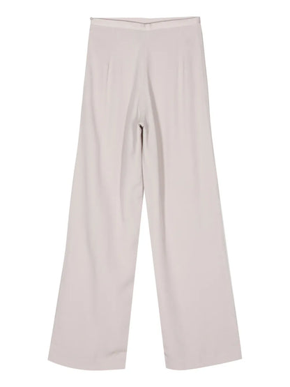 Mid-Rise Crepe Palazzo Pants