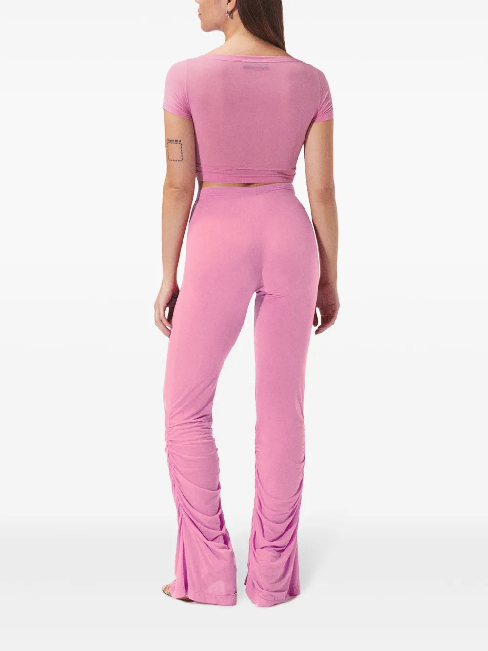 Angela Gathered-Detail Cropped Top