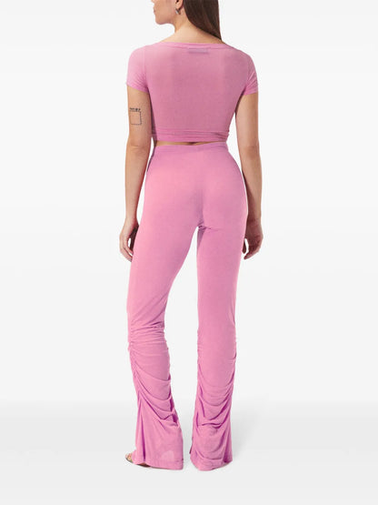 Angela Gathered-Detail Cropped Top