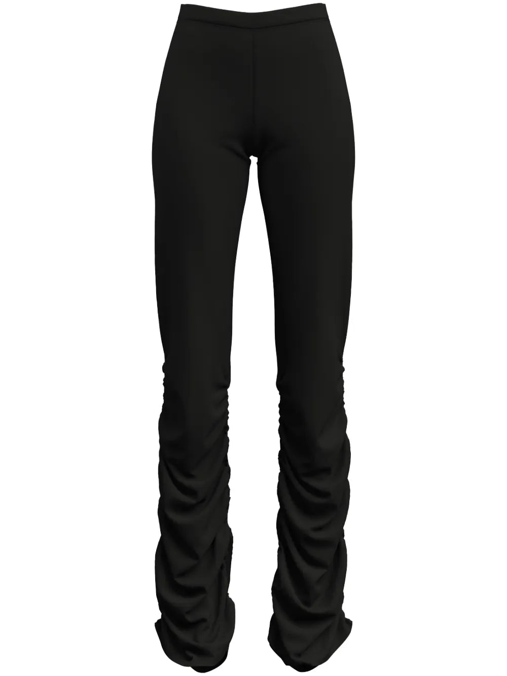 Ruched Crepe Slim-Fit Trousers