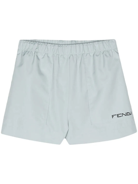 Elasticated-Waistband Shorts