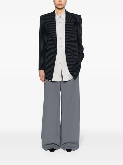 Ripped-Detail Satin-Weave Shirt