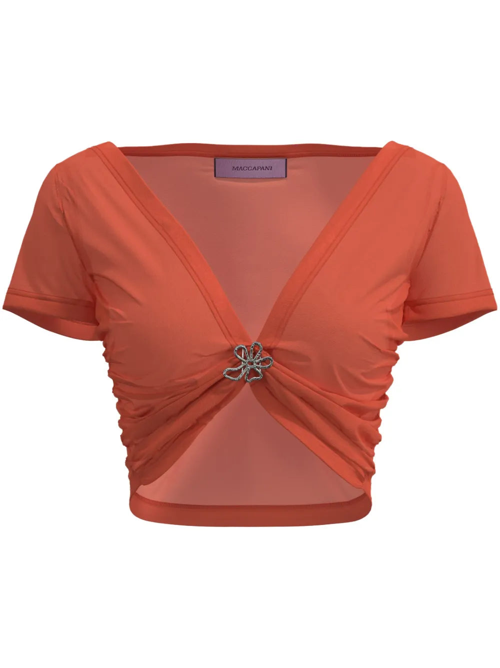 Angela Gathered-Detail Cropped Top