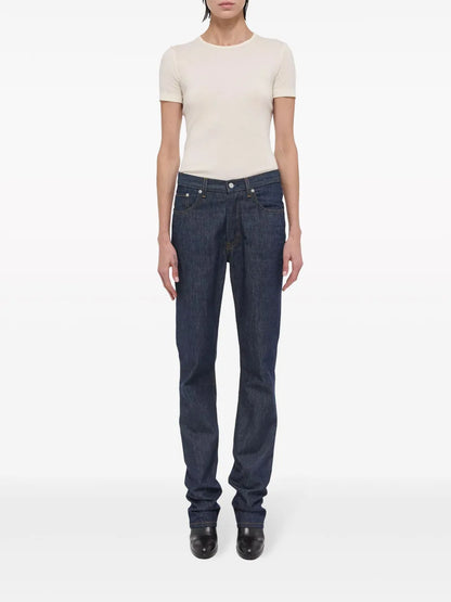 Shrunken Ribbed-Knit Top