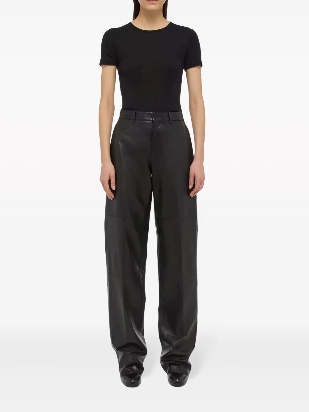 Shrunken Ribbed-Knit Top