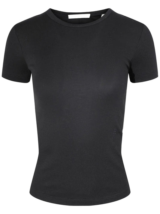 Shrunken Ribbed-Knit Top