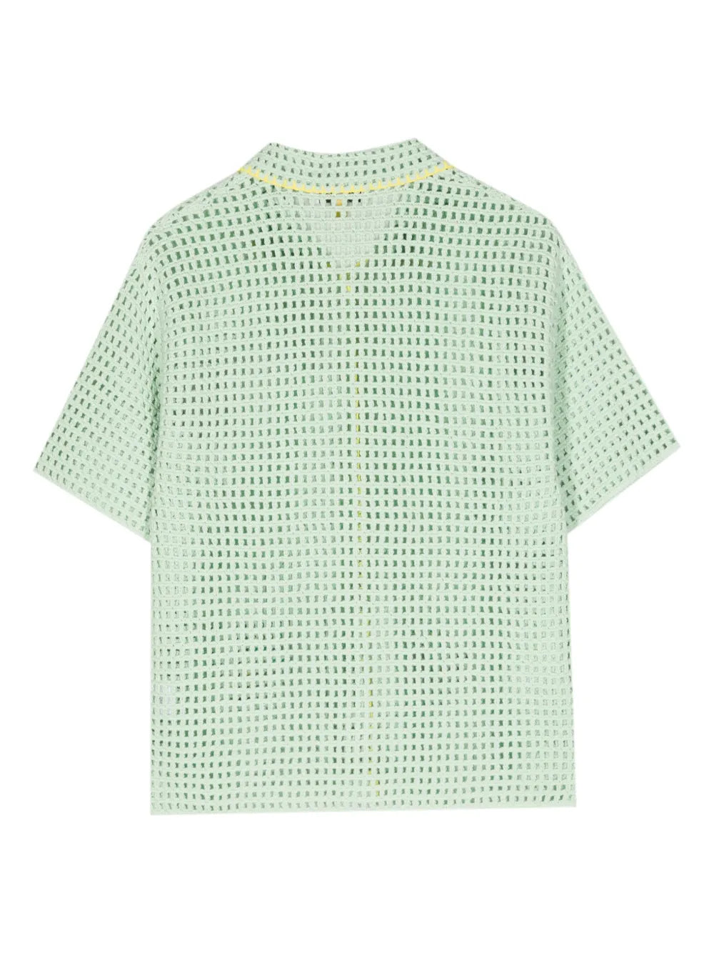 Palm Tree-Appliqué Pointelle-Knit Top