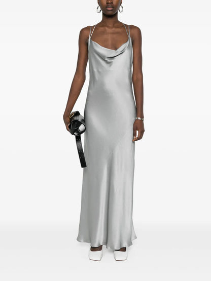 Satin Midi Slip Dress