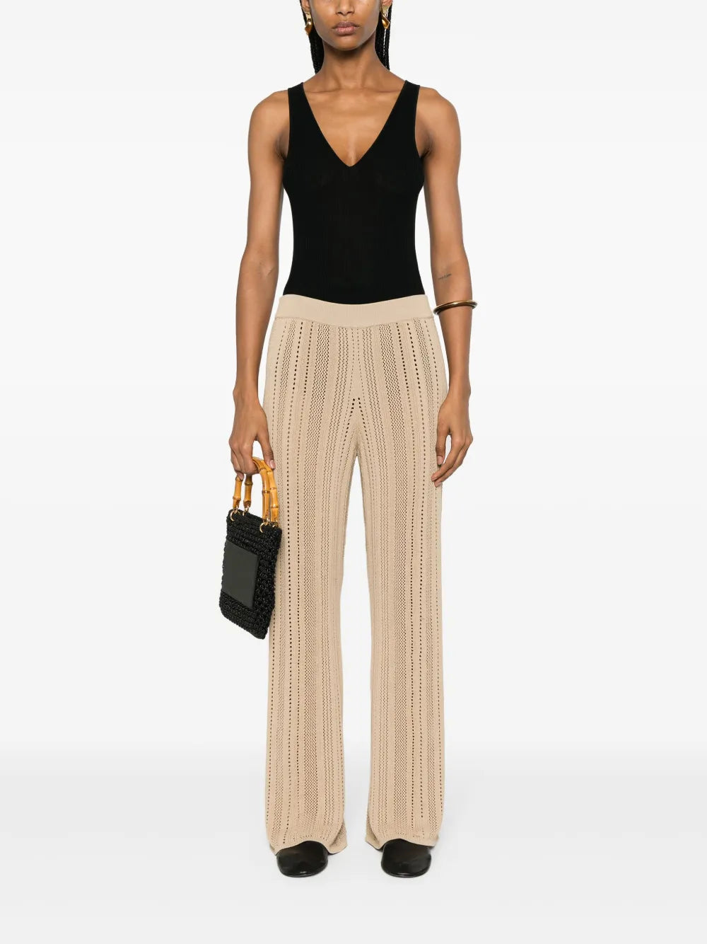 Kiraz Flared Knitted Trousers