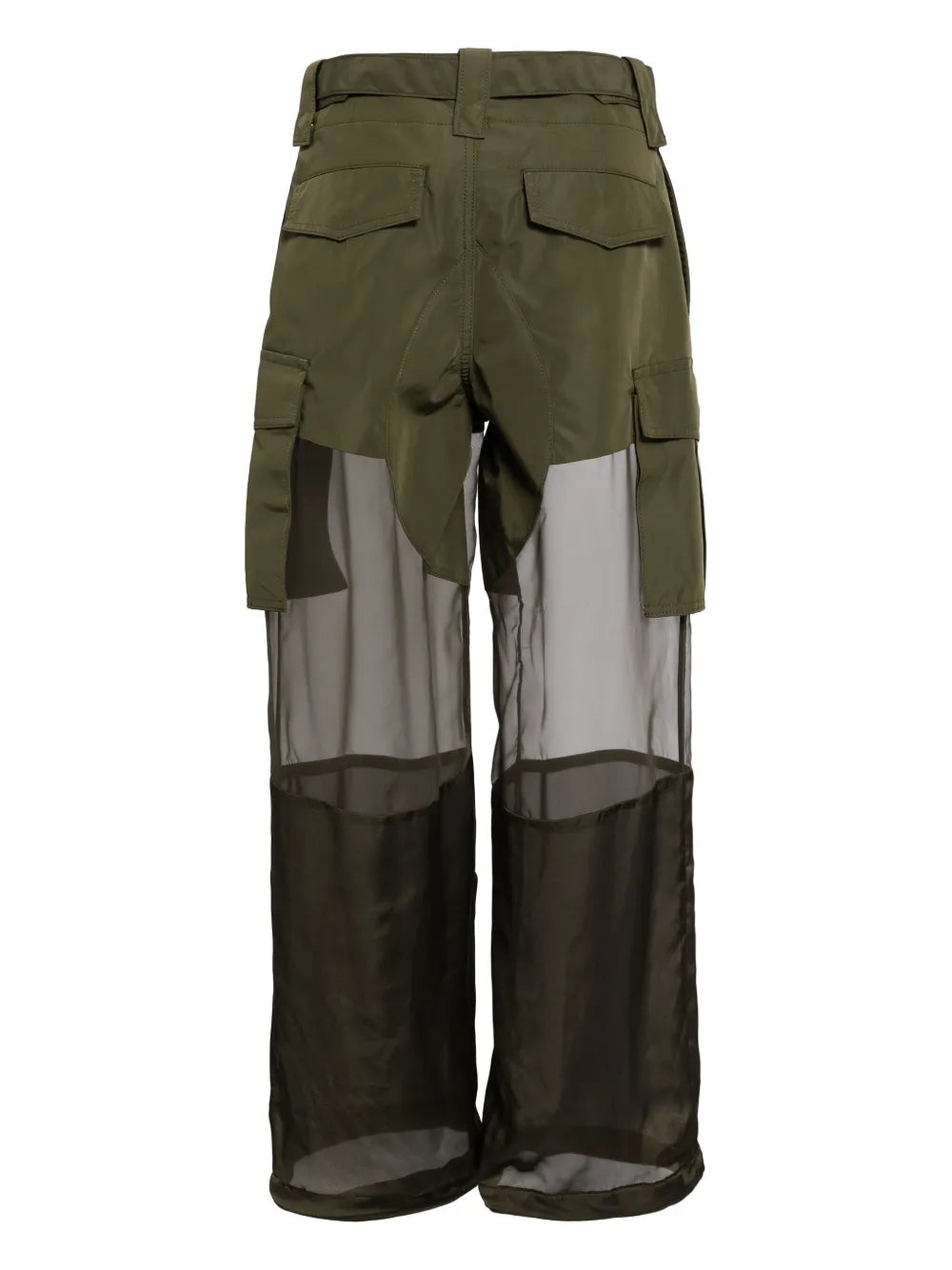 Sheer-Panel Cargo Trousers