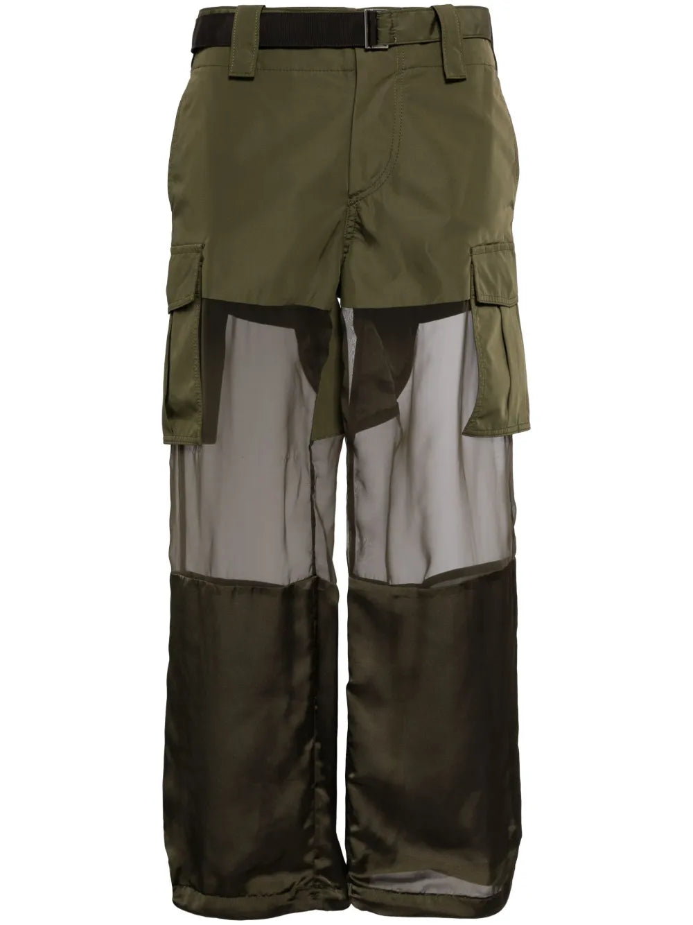 Sheer-Panel Cargo Trousers