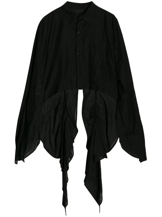 Asymmetric Cotton-Silk Shirt