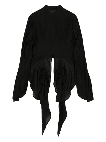Asymmetric Cotton-Silk Shirt