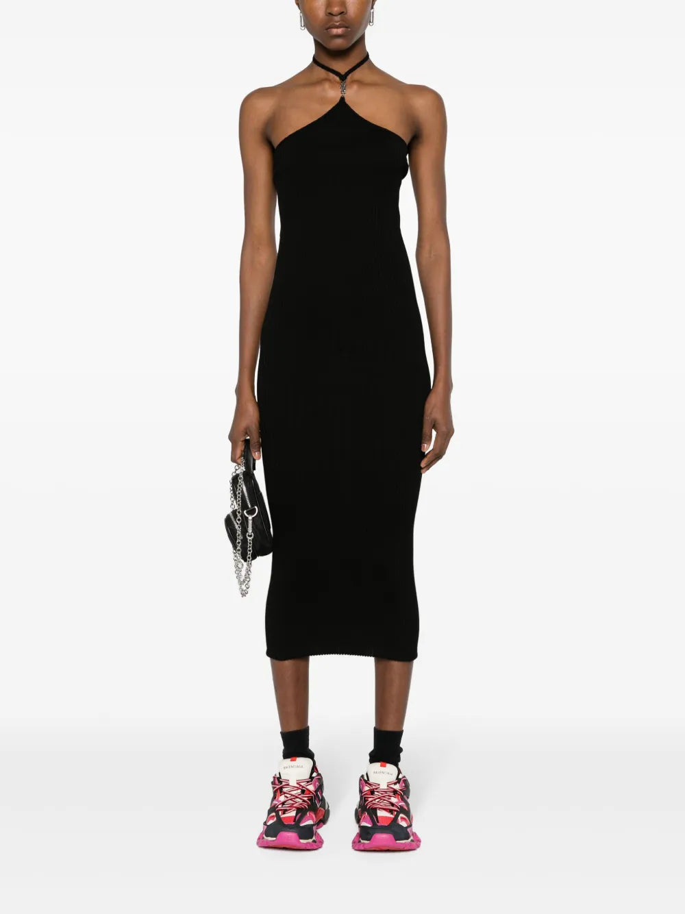 Logo-Plaque Midi Dress
