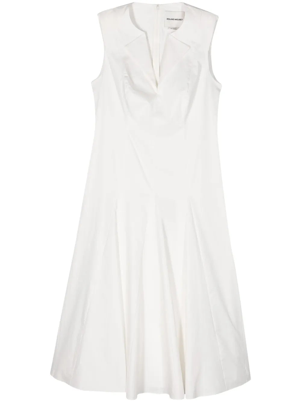 V-Neck Cotton Midi Dress