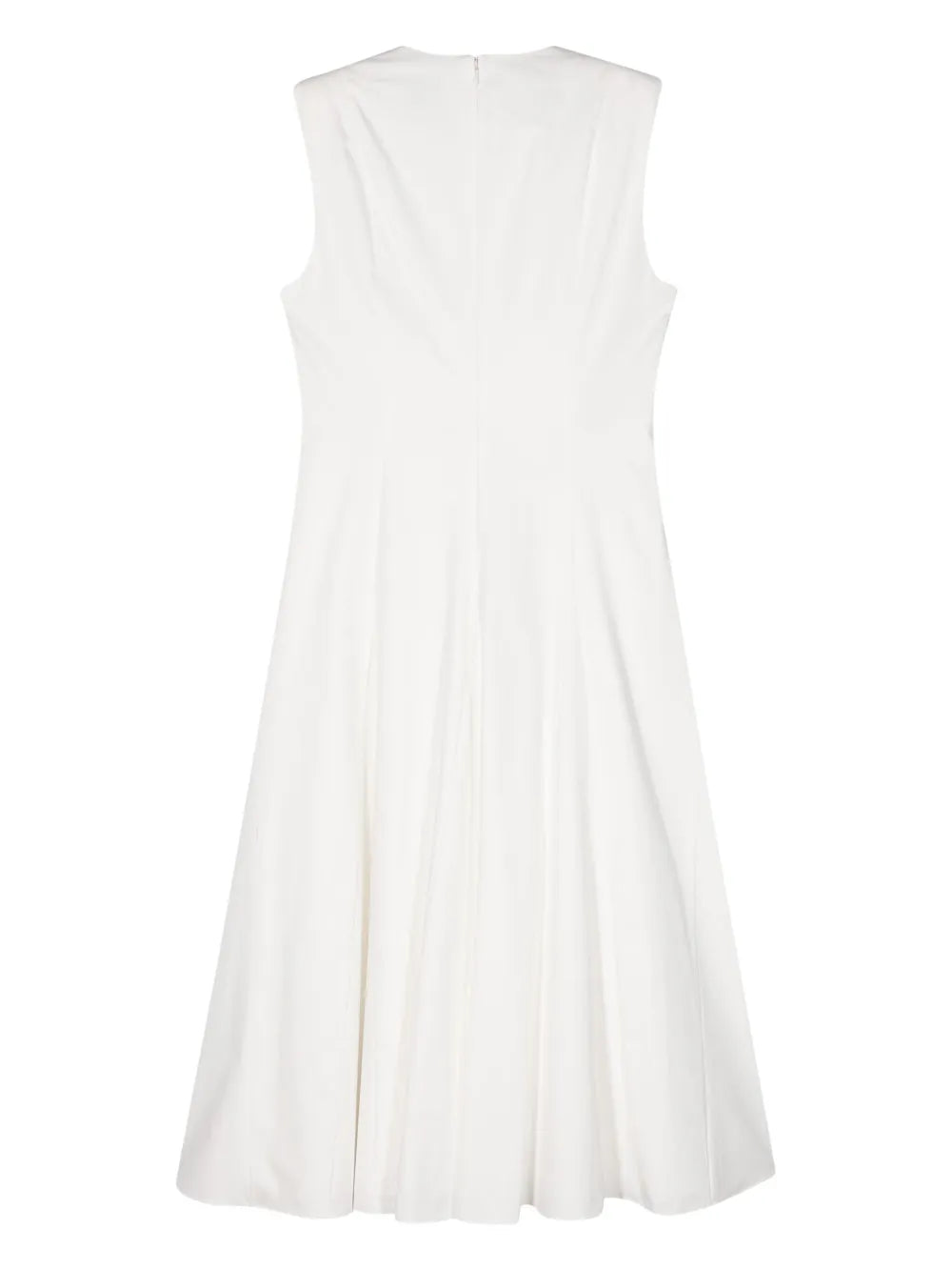 V-Neck Cotton Midi Dress