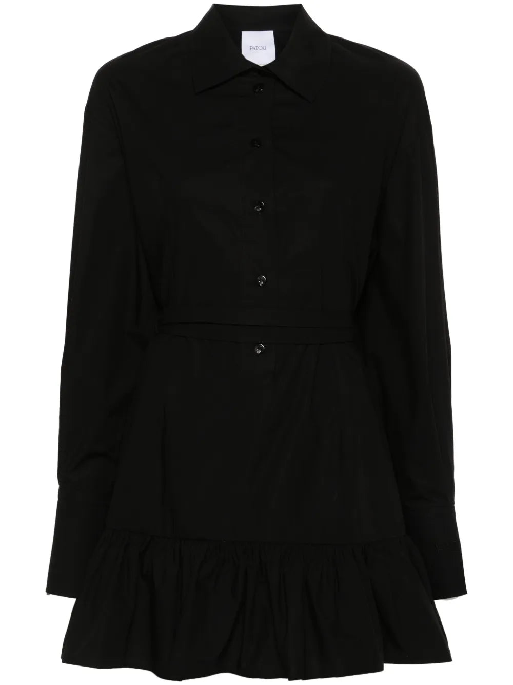 Ruffled Mini Shirtdress