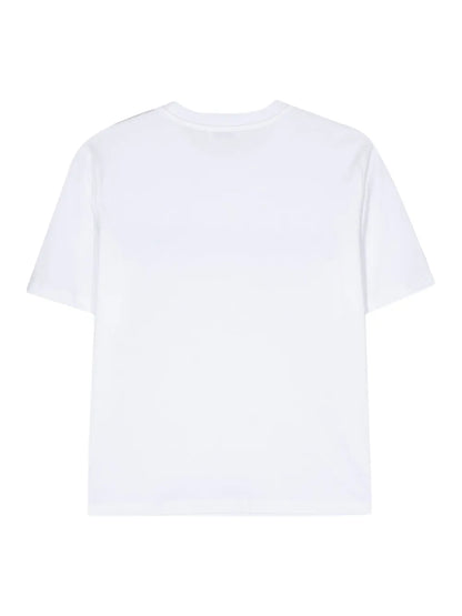 Rhinestone-Logo Cotton T-Shirt