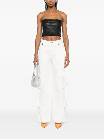 Mid-Rise Straight-Leg Trousers