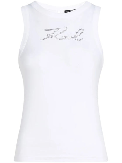 Signature Rhinestone-Embellished Tank Top