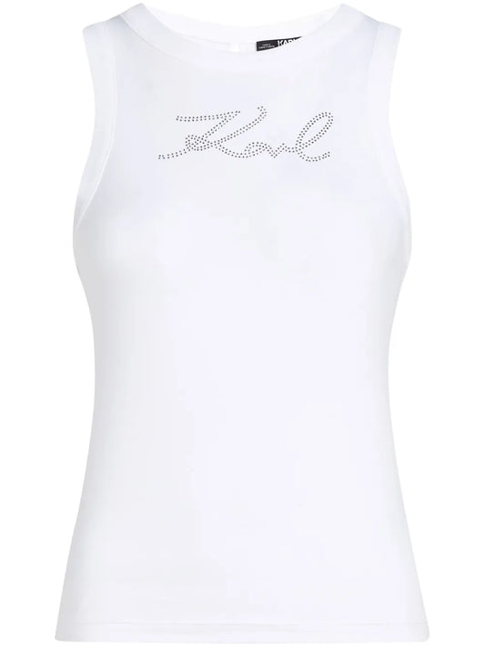 Signature Rhinestone-Embellished Tank Top