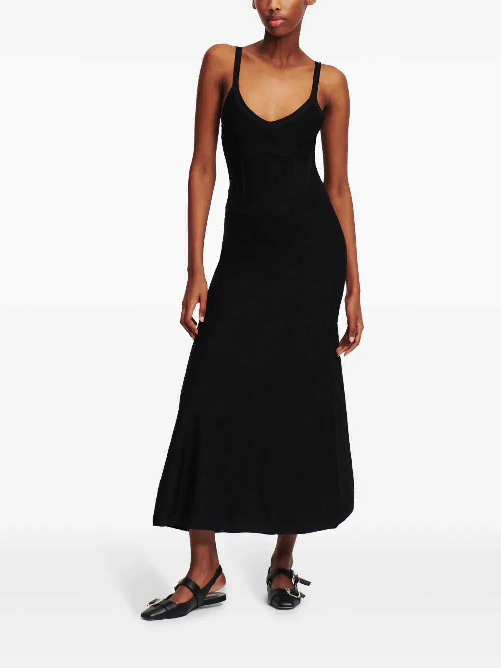 Strappy Knitted Midi Dress