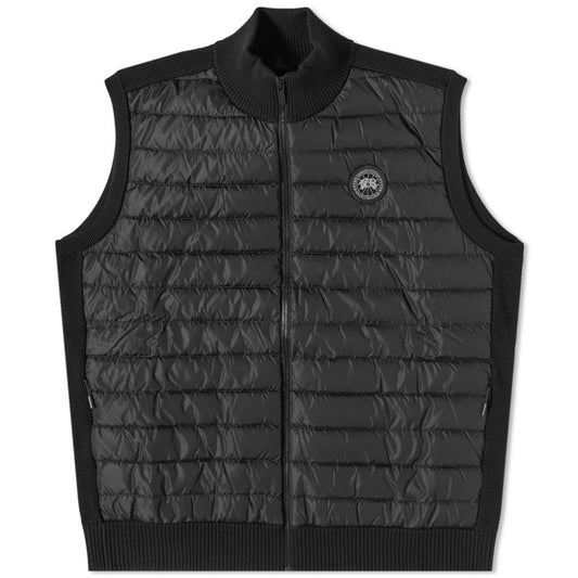 Black Disc Hybridge Knit Vest