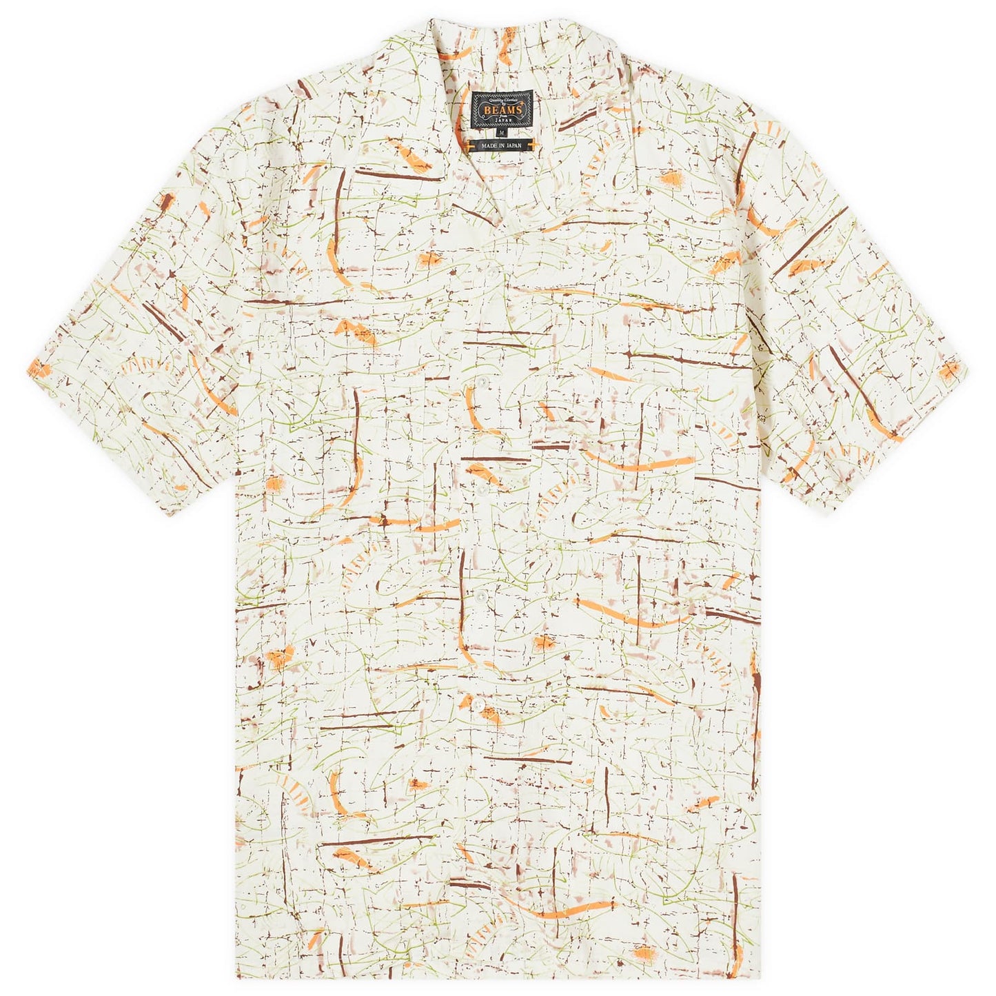 Open Collar Rayon Print Shirt