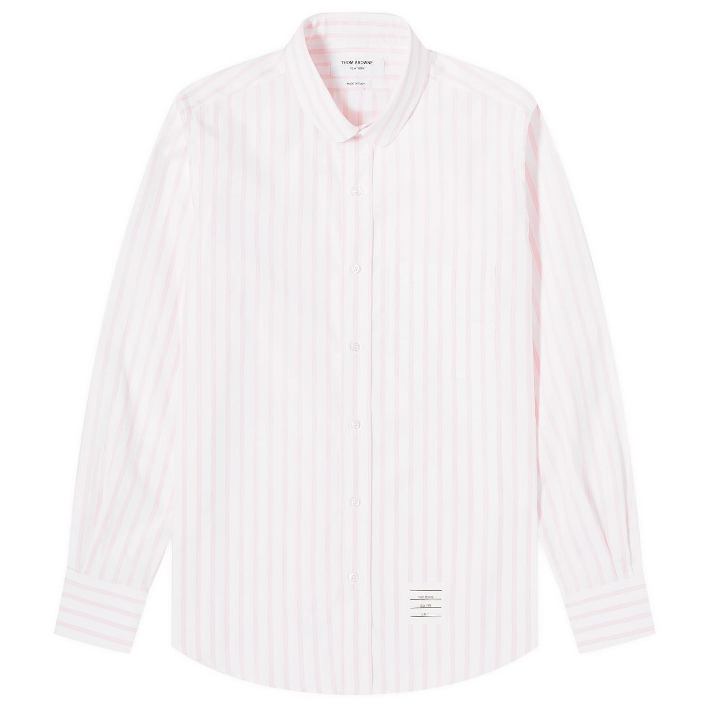 Round Collar Stripe Oxford Shirt